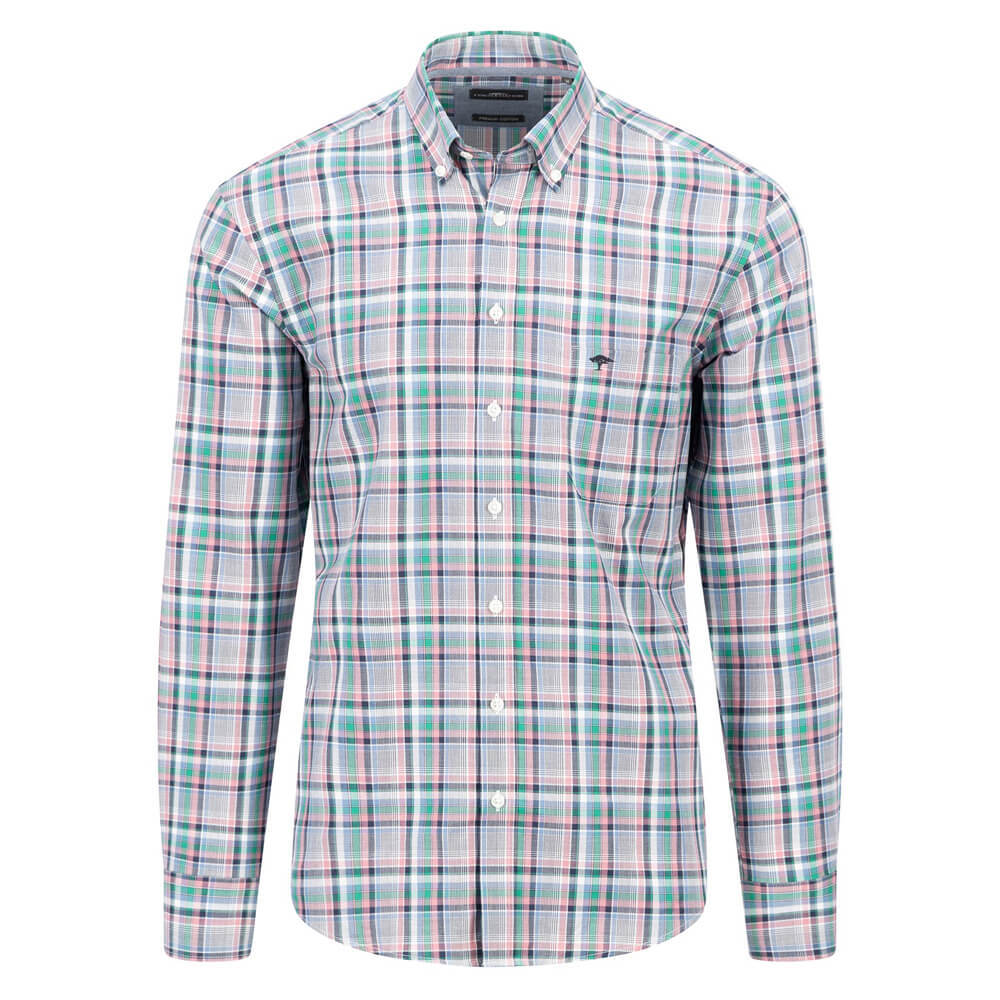 Fynch Hatton Herringbone Combi Check Shirt